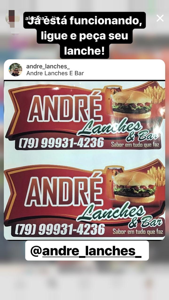 ANDRÉ LANCHES JÁ FUNCIONANDO EM NOVO ENDEREÇO