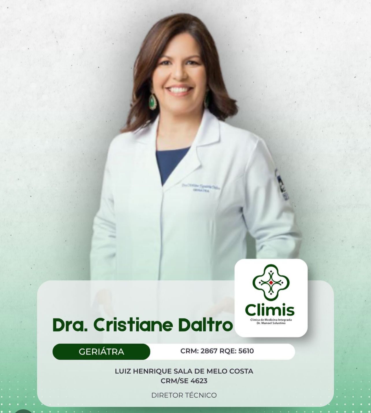 SIMÃO DIAS: A PARTIR DESTA QUINTA, A CLIMIS TERÁ ATENDIMENTO COM A GERIATRA DOUTORA CRISTIANE DALTRO