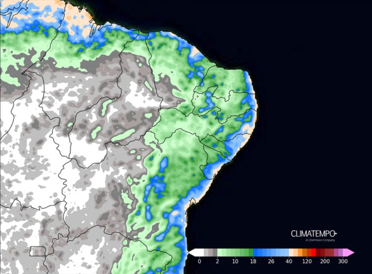 NORDESTE: REGIÃO TERÁ TEMPORAIS PRINCIPLAMENTE NO LITORAL