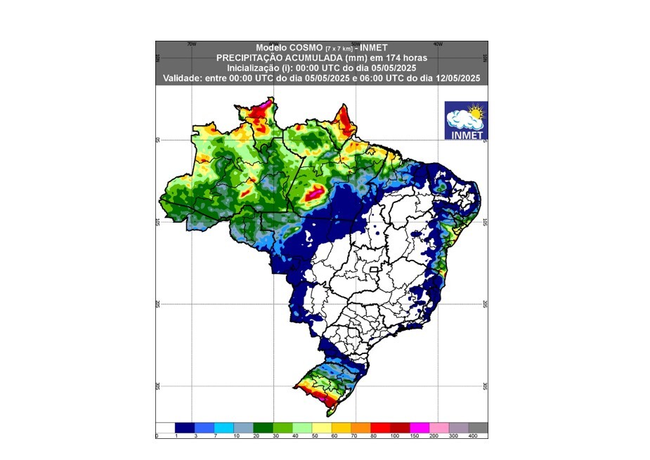 SERGIPE: PREVISÃO É DE MAIS CHUVA ATÉ DIA 12 DE MAIO; CONFIRA BOLETIM