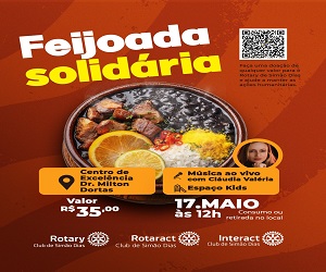 DIA 17 DE MAIO, OCORRERÁ A TRADICIONAL FEIJOADA SOLIDÁRIA