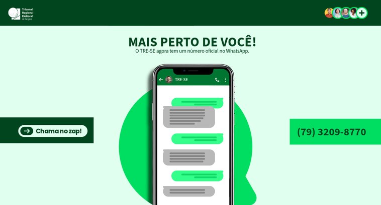 TRE DE SERGIPE LANÇA CANAL OFICIAL DE ATENDIMENTO PELO WHATSAPP