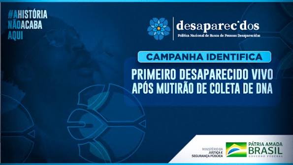 FAMÍLIAS DE DESAPARECIDOS PODEM FAZER COLETA GRATUITA DE DNA ATÉ 28 DE AGOSTO